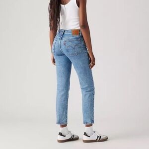 NWT Levi’s Wedgie Straight High Rise Button Fly Cotton Blend Blue Jeans Size 28